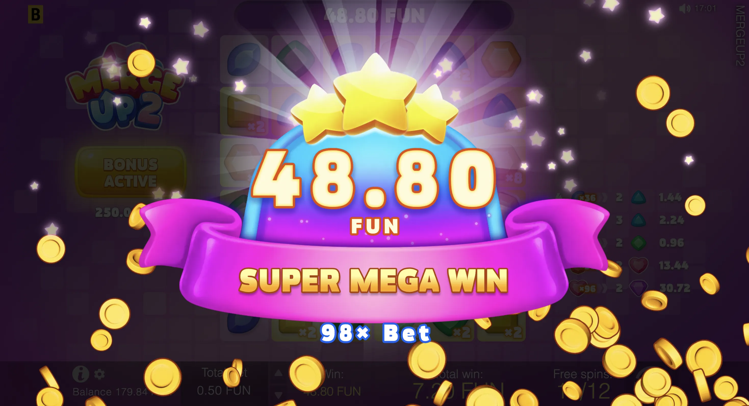 Merge Up™ 2 Free Spins Bonus
